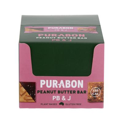 Purabon Peanut Butter Bar PB & J 35g x 30 Display